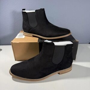 Vance CO Men's Black Suede Chelsea Boots Size 9W‎